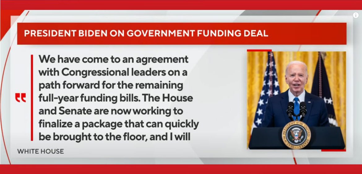 Congress and White House Agree on Government Funding Deal, Averting Shutdown