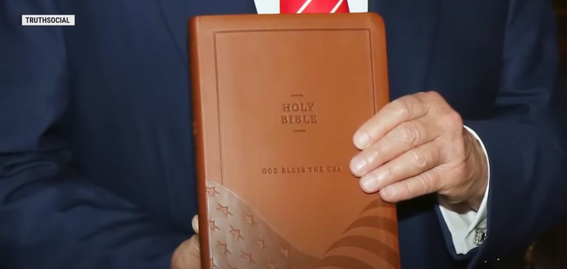 Former President Trump Partners with Lee Greenwood to Sell Bibles for $60
