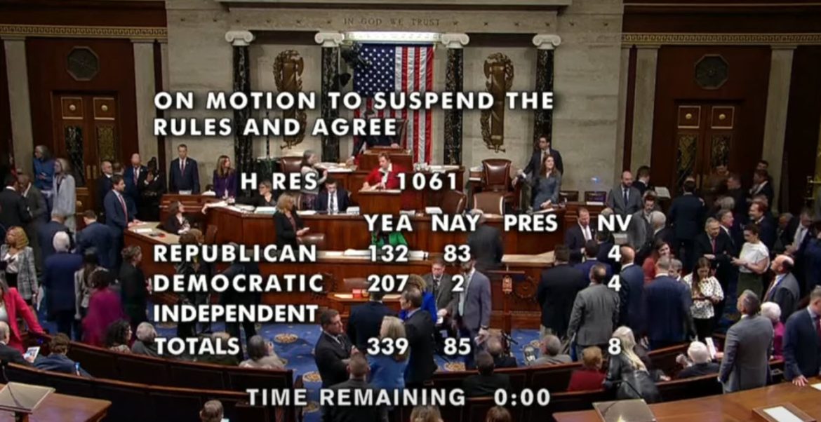 US House Approves $460 Billion Spending Package Amid Looming Shutdown Threat