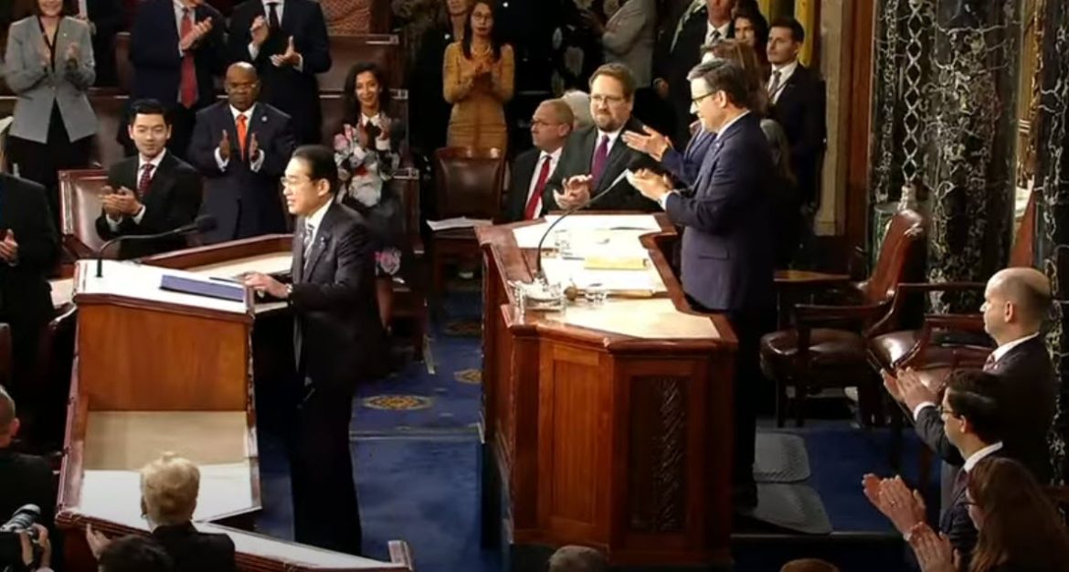 Japanese Prime Minister Fumio Kishida Stresses Unity with U.S. in Address to Congress
