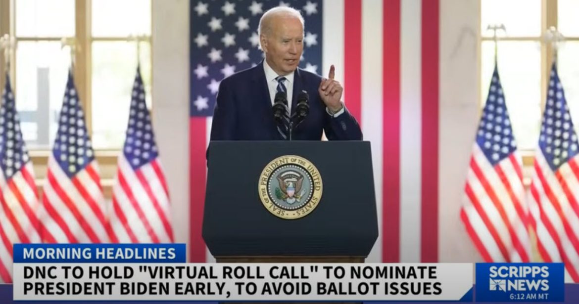 DNC to Hold Virtual Roll Call to Nominate President Biden Ahead of