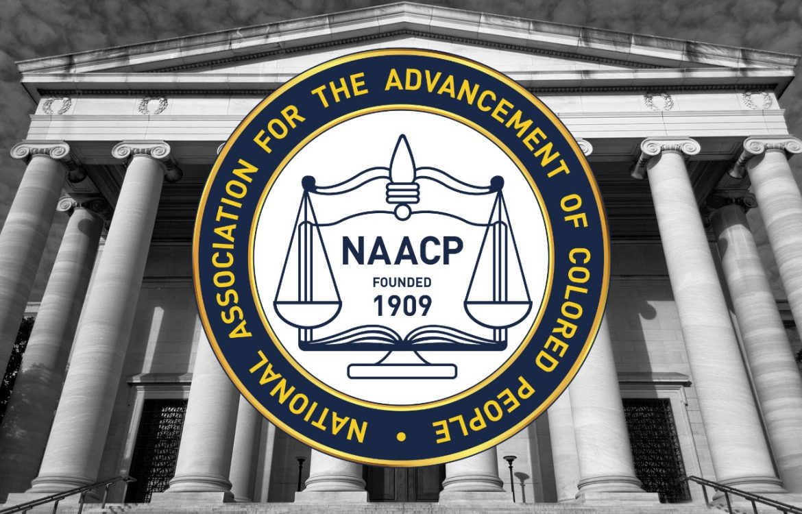 NAACP Israel Biden - Image Source - Background Pixabay and Logo Wikipedia