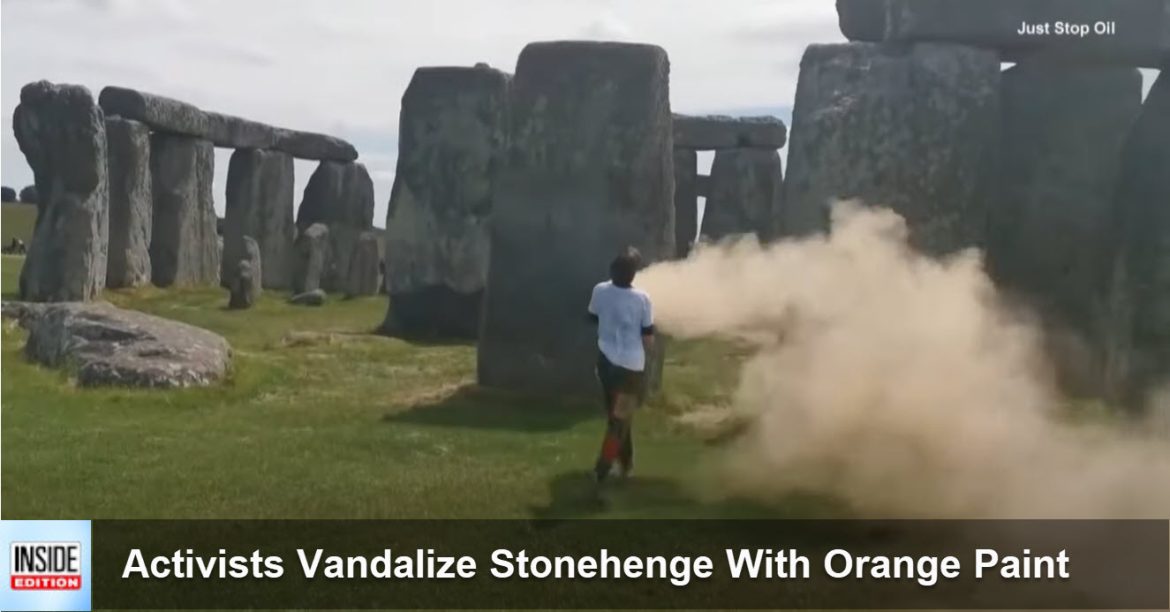 Oil Protesters Spray Stonehenge with Paint Ahead of Summer Solstice Event
