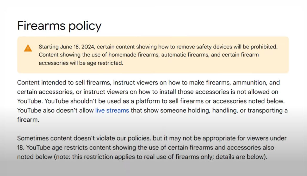 Republican Lawmaker Questions YouTube's Policy Changes on Firearms Content