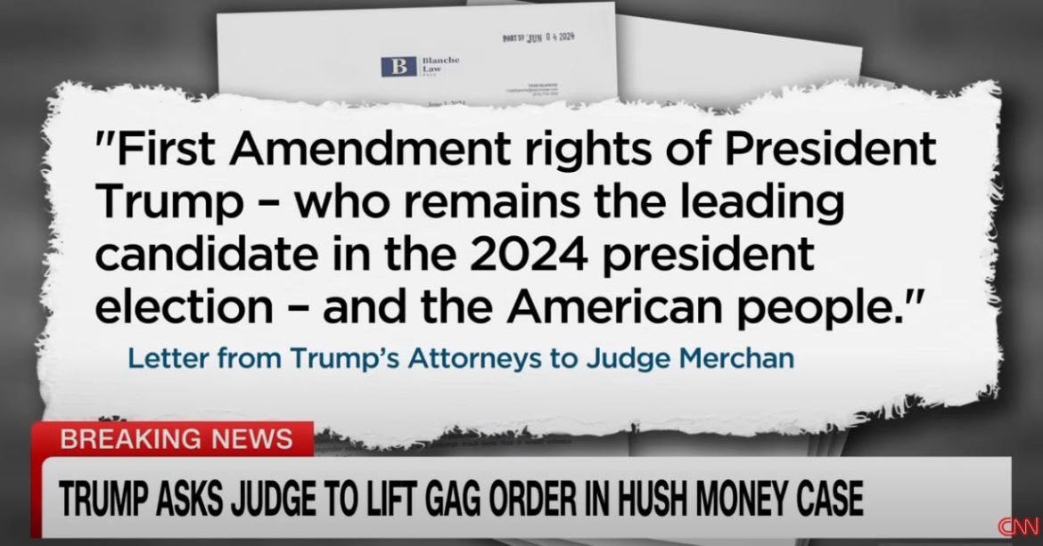 Trump Asks Judge to Lift Gag Order in Hush Money Case After Conviction