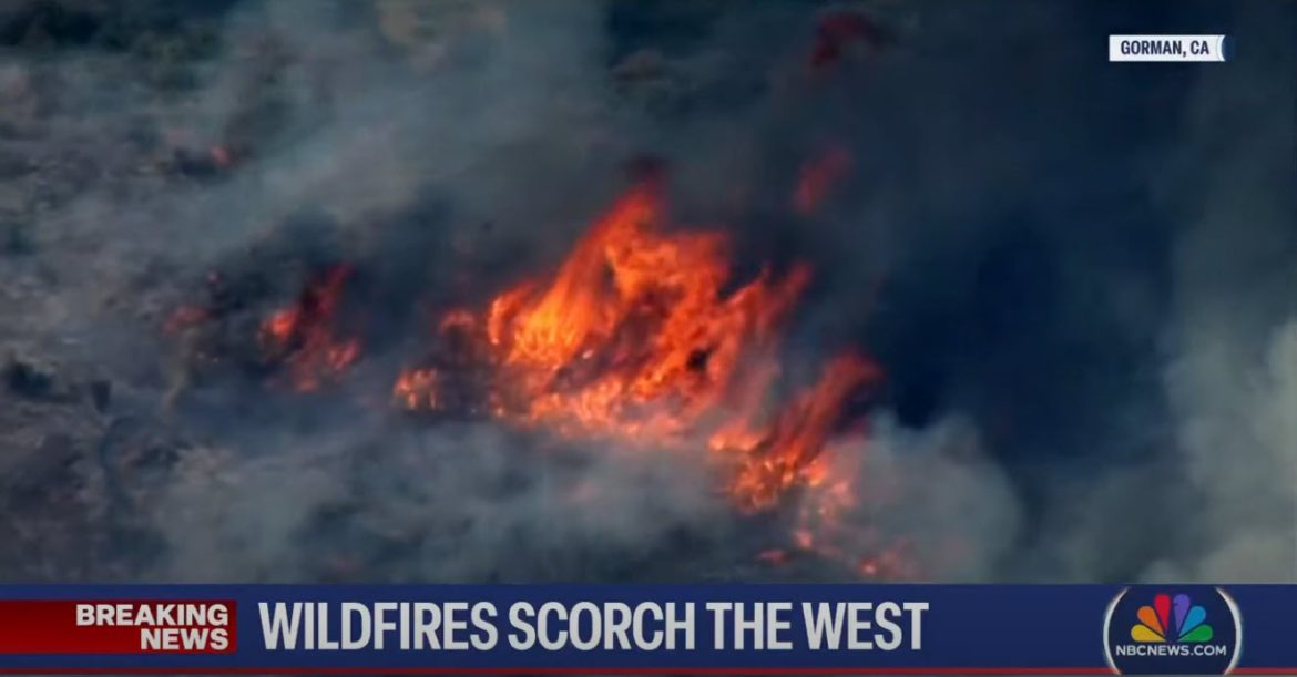 Wildfires Rage in the West as Heat Wave Targets Midwest and Northeast