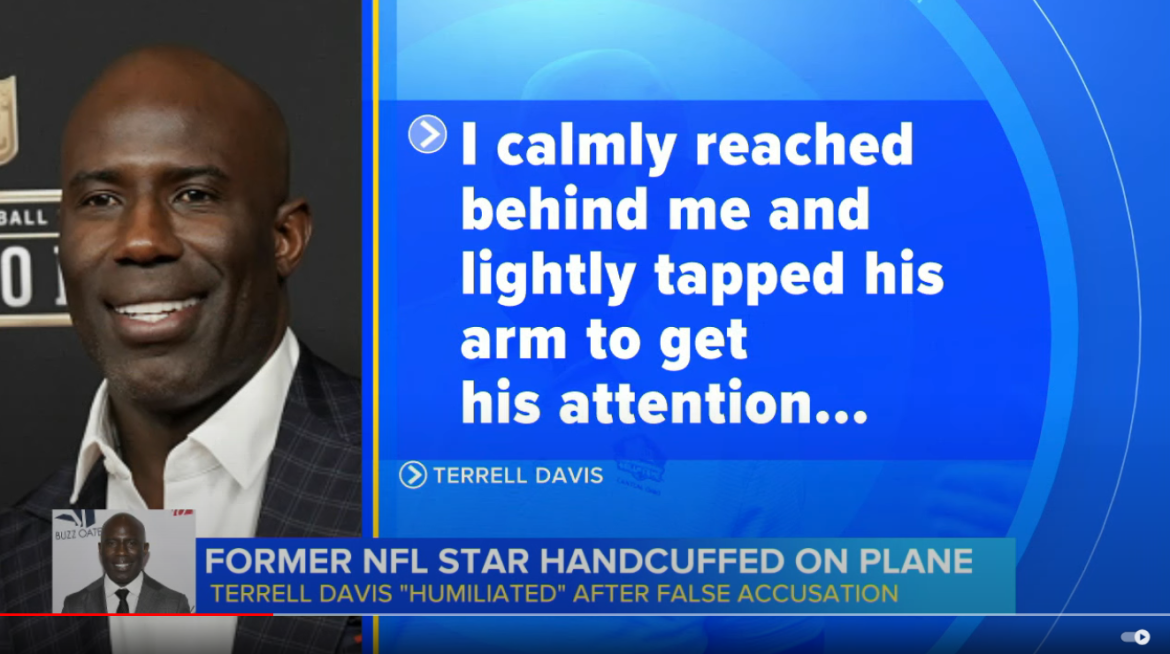 Former NFL Star Terrell Davis Handcuffed and Removed from United Airlines Flight