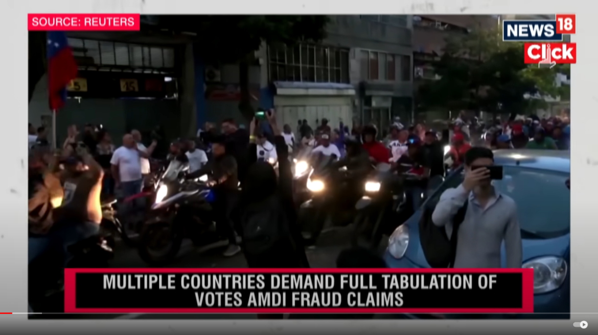 Protests & Chaos Erupts in Venezuela Over Election Results