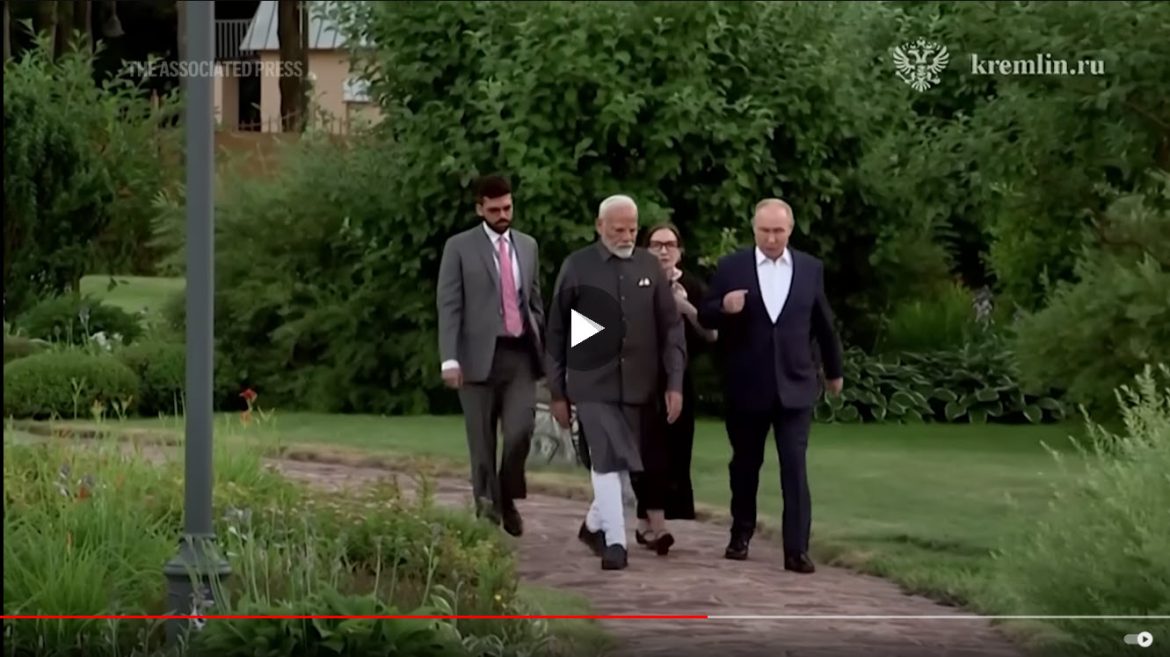 Putin Hosts Indian PM Narendra Modi at Novo-Ogaryovo Residence