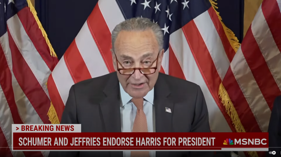 Schumer, Jeffries Endorse Kamala Harris for President