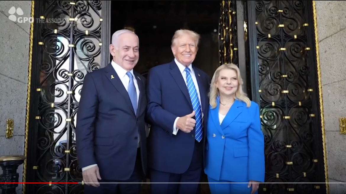 Trump Meets Netanyahu at Mar-a-Lago, Protestors Demonstrate Nearby