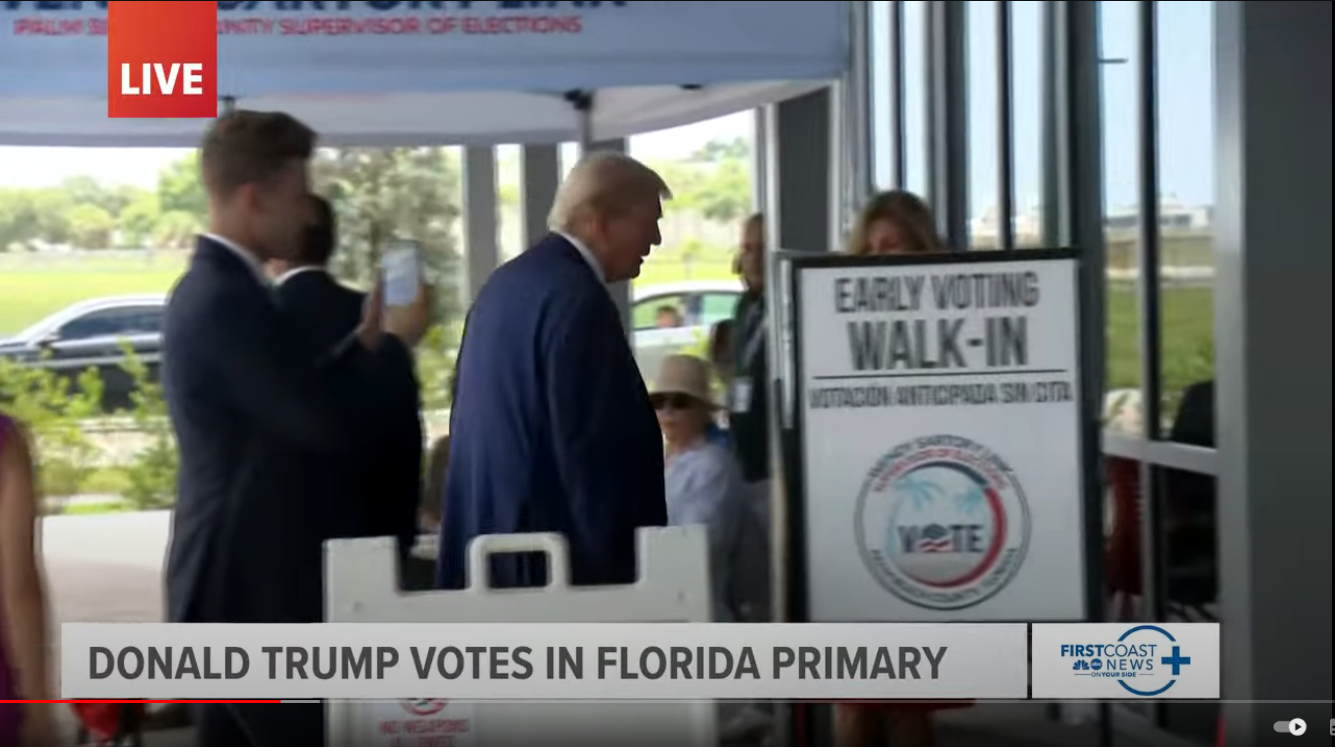 Former President Trump Casts Early Vote in Florida Ahead of Crucial