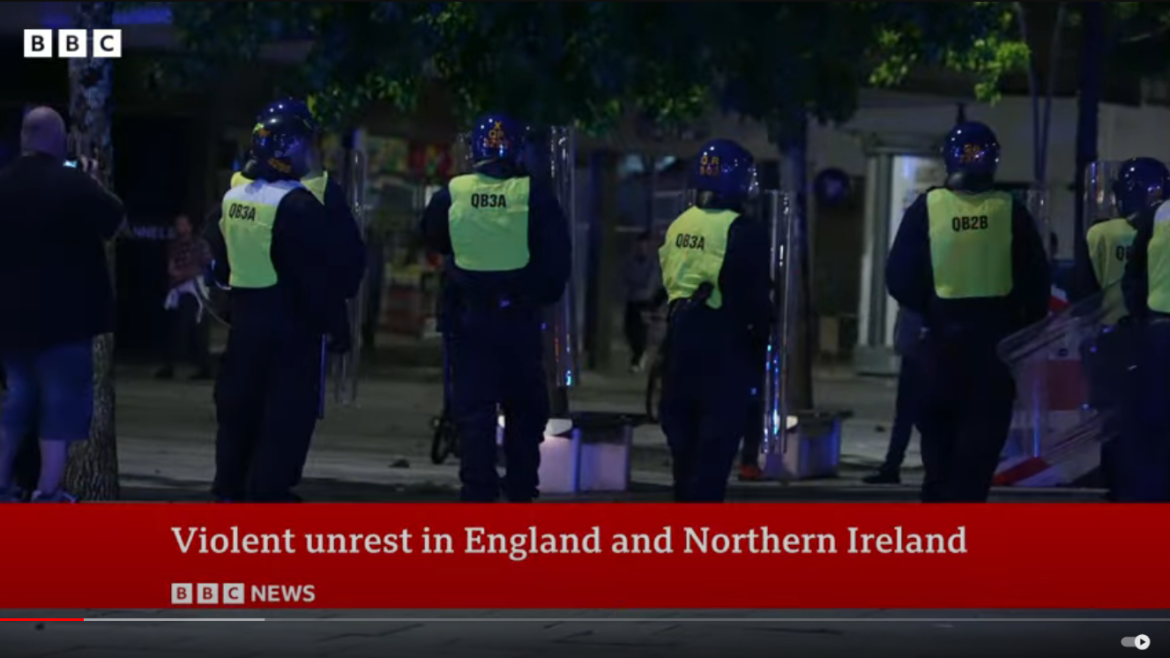 Violent Rioting Continues in England and Northern Ireland