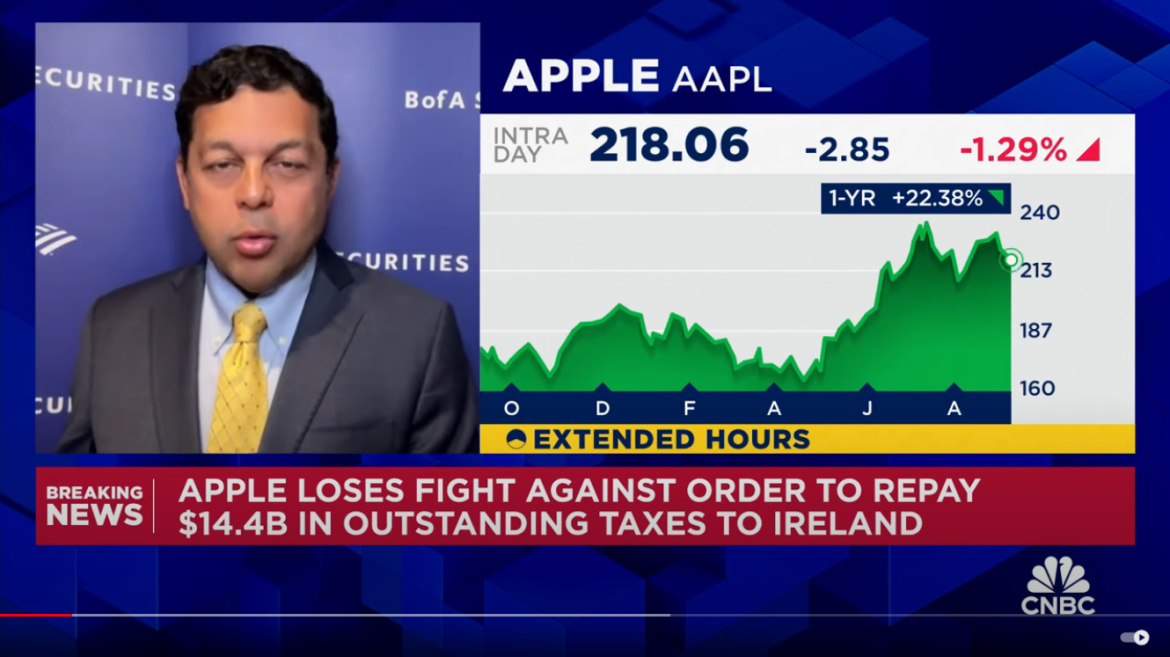 EU Orders Apple to Pay $14 Billion in Back Taxes to Ireland