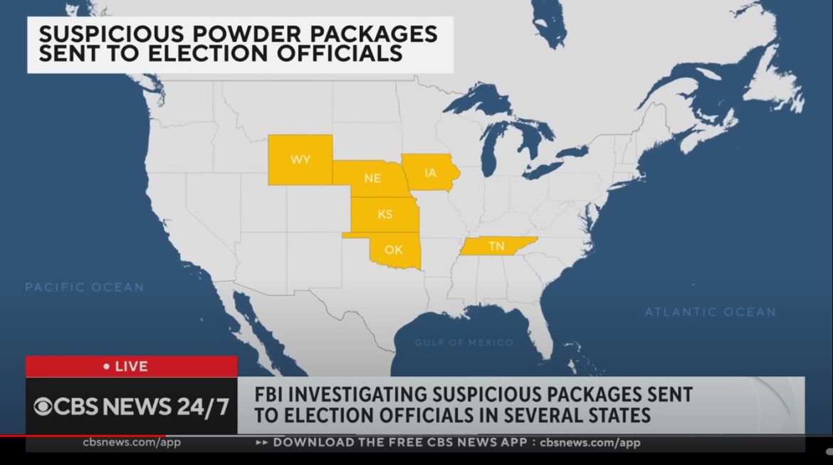 FBI Investigates Suspicious Mail Containing White Powder Sent to 17 States Amid Election Season