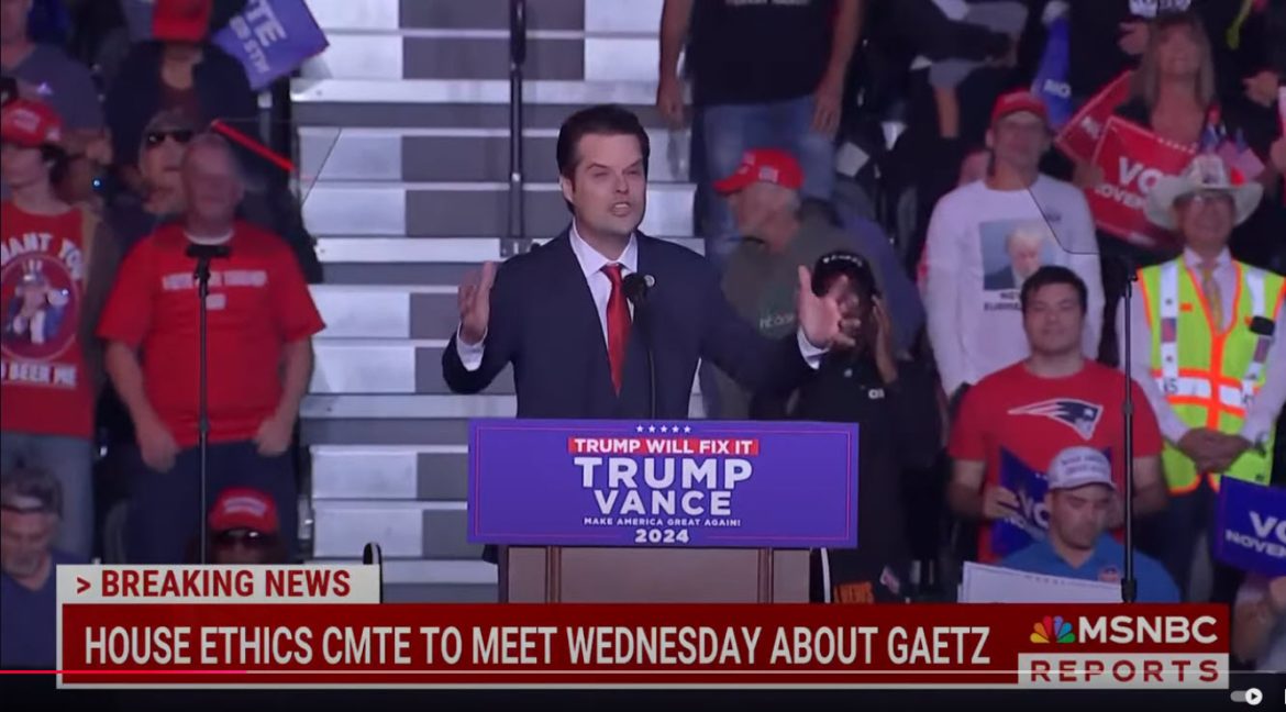 House Ethics Committee to Vote on Release of Matt Gaetz Sexual Misconduct Report Amid AG Nomination