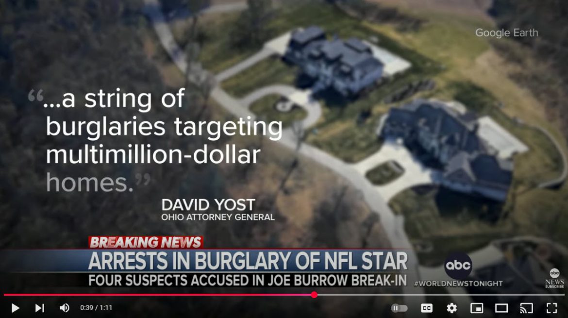 Four Chilean Nationals Arrested in Connection with Joe Burrow Home Burglary