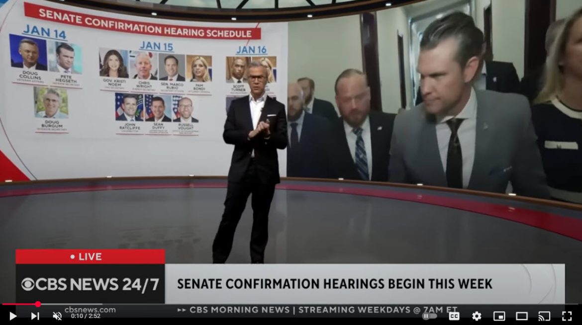 Senate Confirmation Hearings Begin for Trump Cabinet Nominees