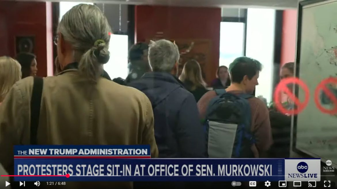 Fired Federal Workers Stage Sit-In at Senator Murkowski's Office to Protest DOGE Layoffs