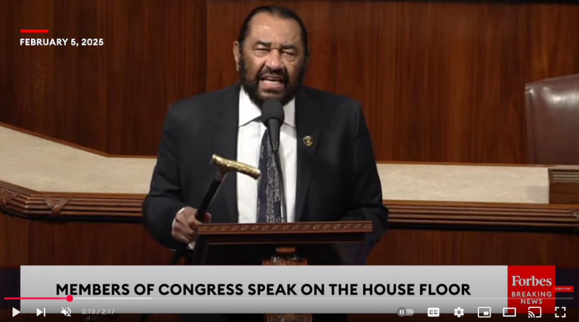 Representative Al Green Announces Impeachment Effort Against President Trump Over Gaza Remarks