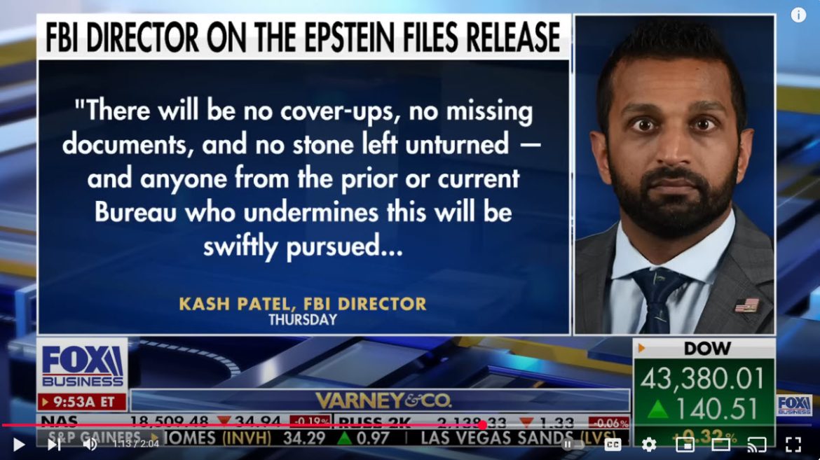 Attorney General Pam Bondi Accuses FBI of Withholding Jeffrey Epstein Documents