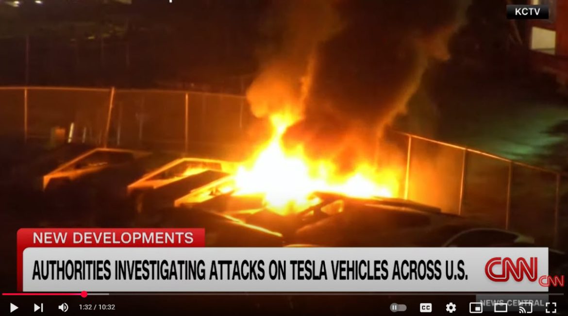 FBI Investigating Tesla Arson Attacks as Potential Domestic Terrorism