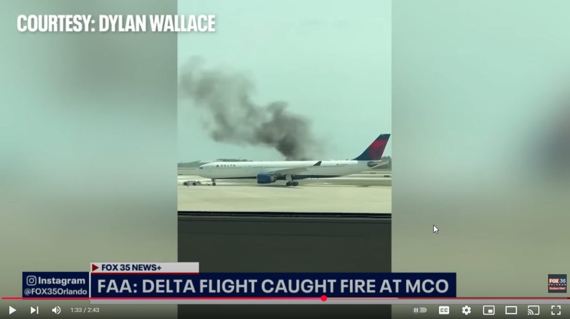 Delta Plane Catches Fire on Runway at Orlando International Airport, Passengers Safely Evacuated