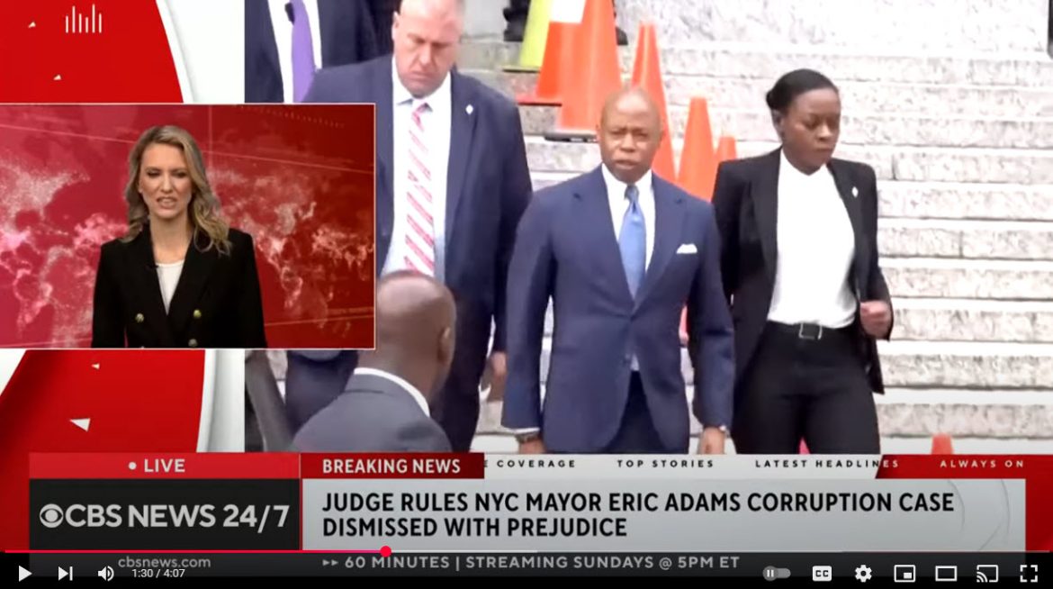 Federal Judge Dismisses Corruption Charges Against NYC Mayor Eric Adams