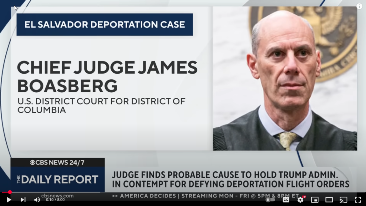 Federal Judge Threatens Contempt Proceedings Against Trump Administration Over Defiant Deportation Flights