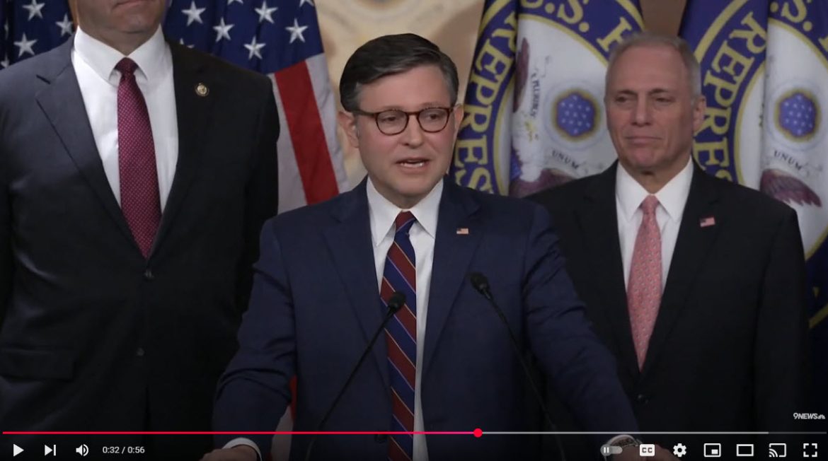 House Speaker Mike Johnson Downplays Trump’s Third-Term Ambitions, Citing Constitutional Hurdles