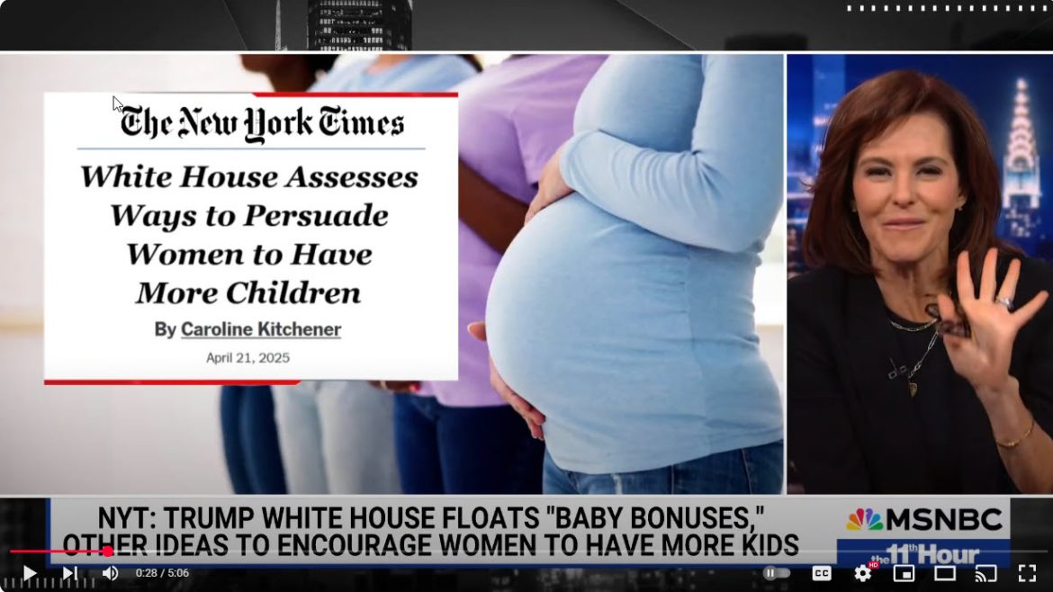 Trump Endorses Idea of “Mom Bonuses” to Boost U.S. Birth Rate, White House Confirms Policy Talks Underway