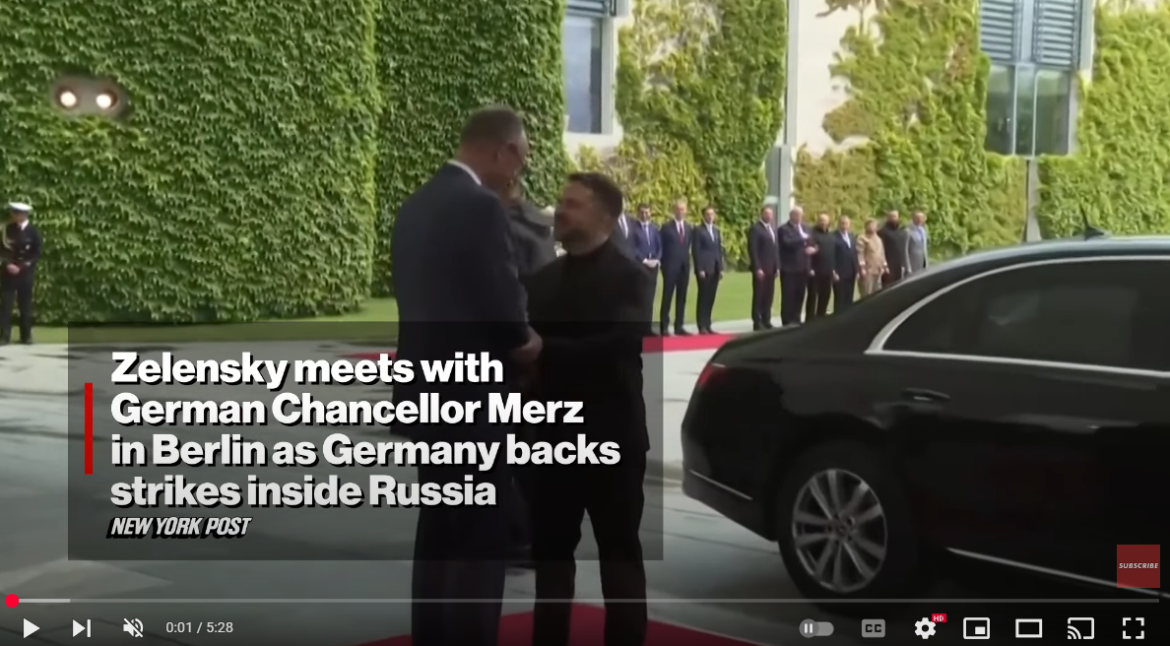 German Chancellor Merz Backs Ukrainian Strikes Inside Russia, Lifts Range Limits on Weapons Aid