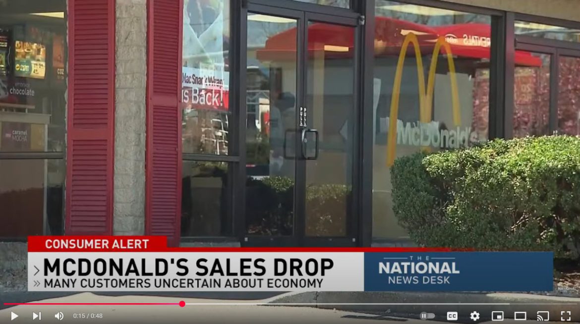 McDonald’s Sales Decline for Second Straight Quarter as Economic Uncertainty Weighs on Consumer Spending