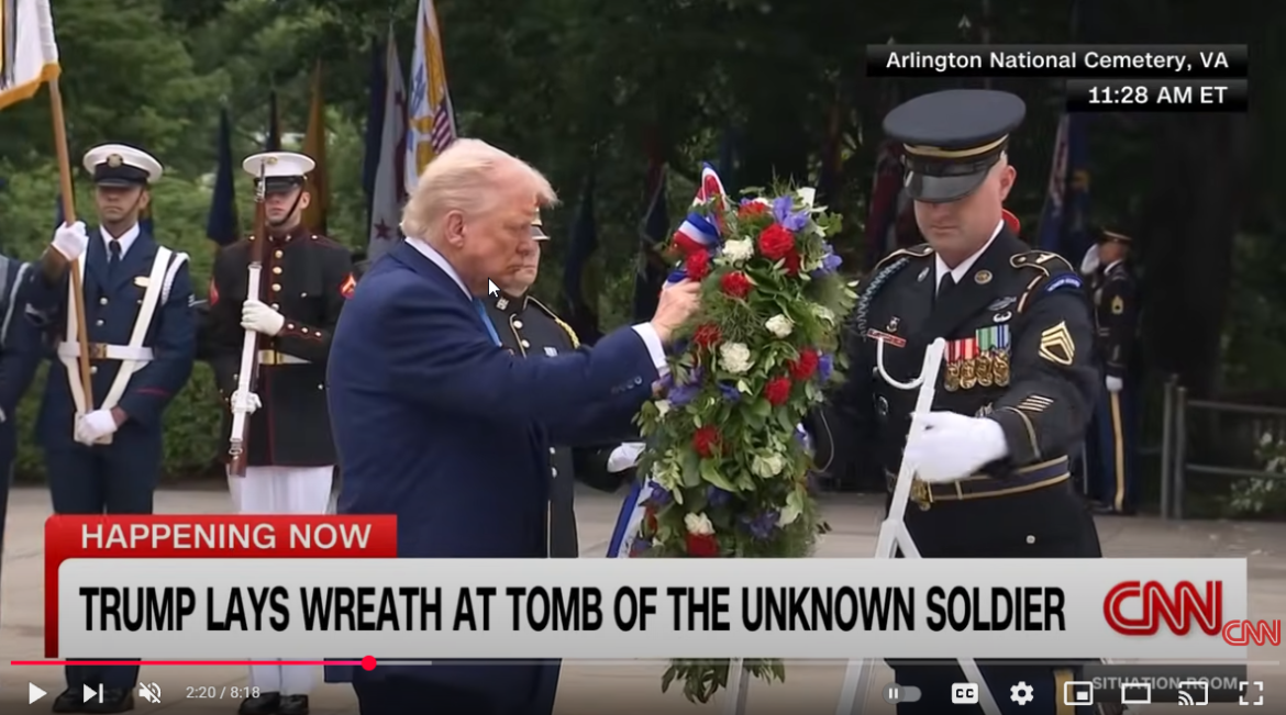 Trump Pays Tribute to Fallen Heroes at Arlington National Cemetery for Memorial Day May 2025