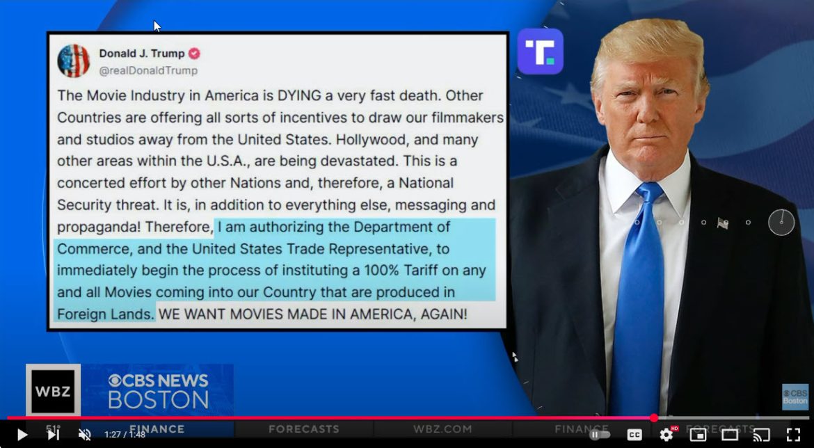 Trump Proposes 100% Tariff on Foreign-Made Films, Shaking Hollywood and Global Film Industry