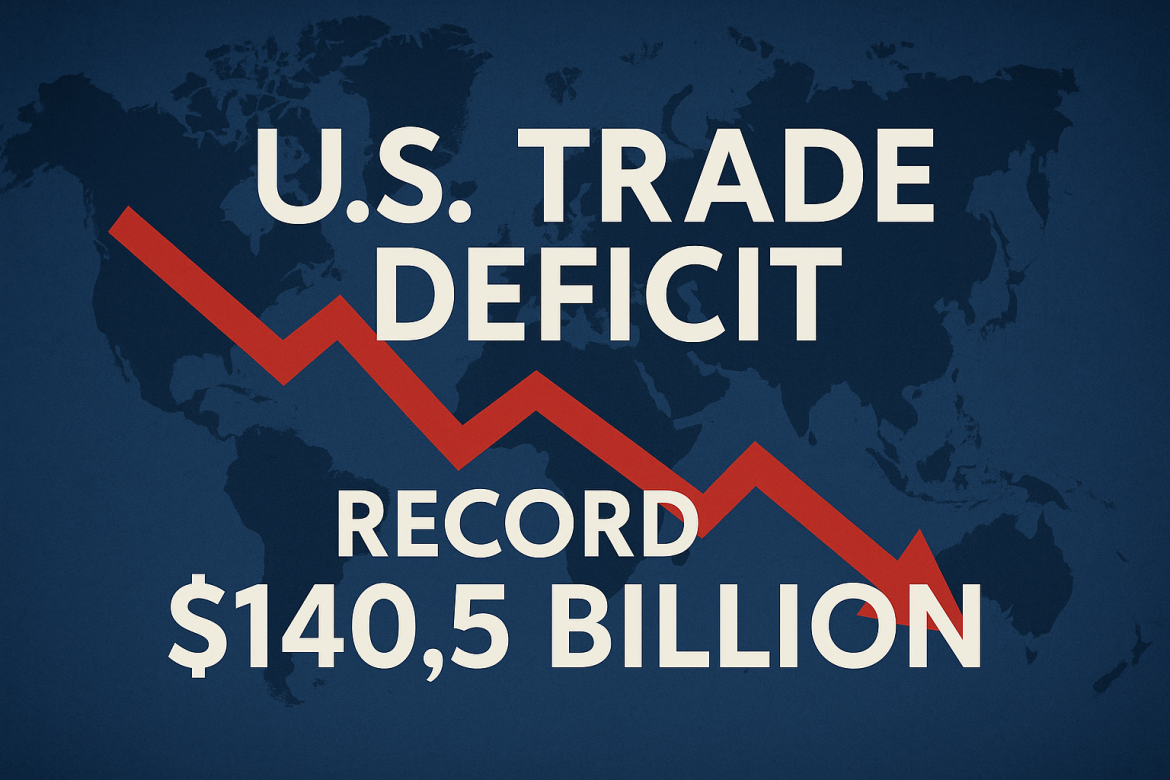 U.S. Trade Deficit Hits Record $140.5 Billion in March Amid Pre-Tariff Import Surge