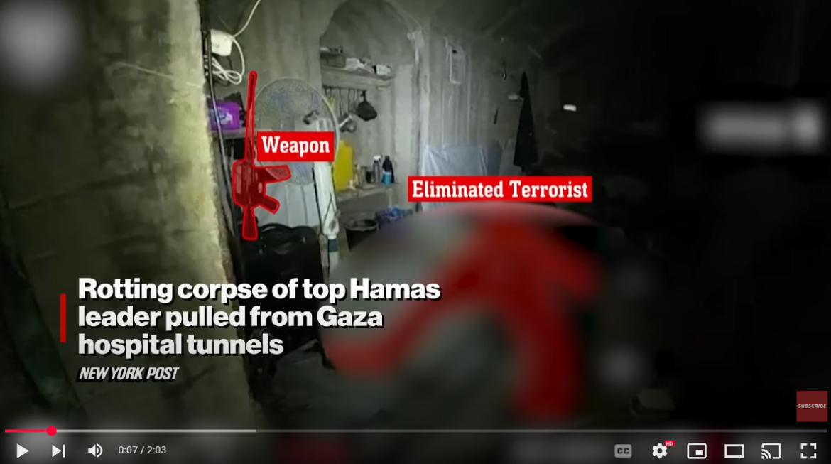IDF Recovers Decomposed Body of Hamas Commander Sinwar from Gaza Hospital Tunnels