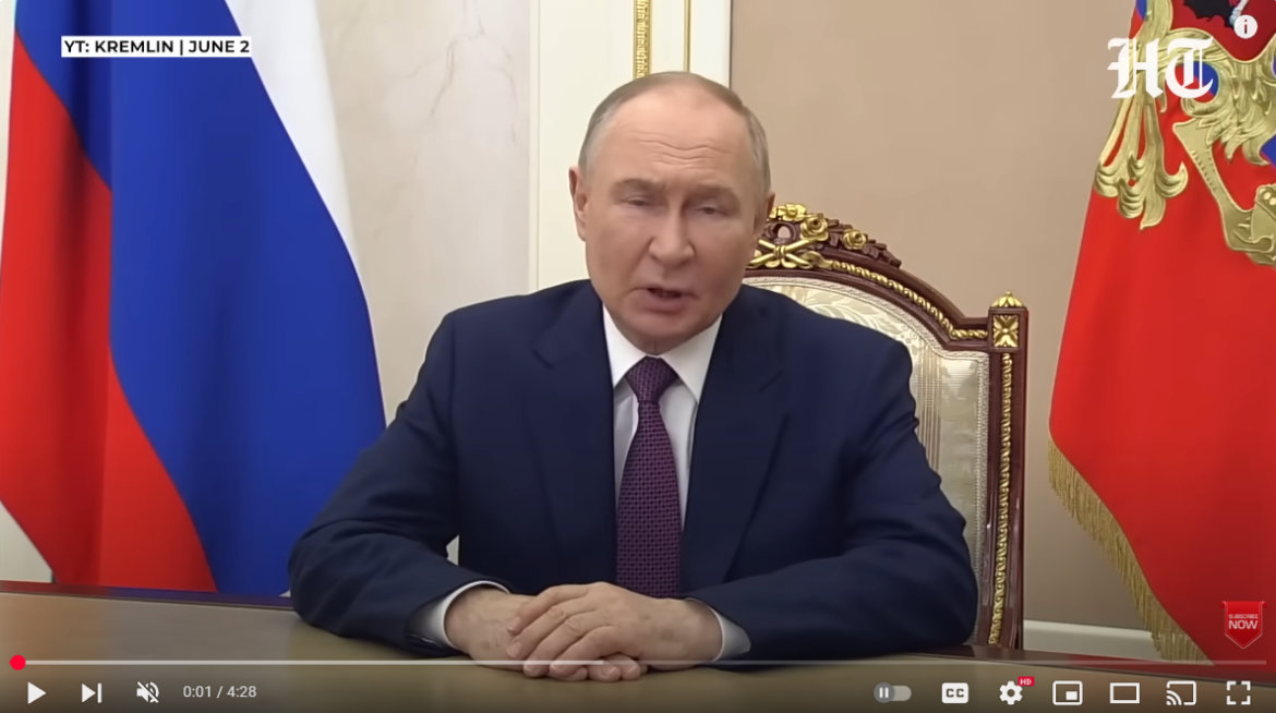 Putin Issues Defiant Response After Ukrainian Drone Strikes on Russian Bases in Operation Spiderweb