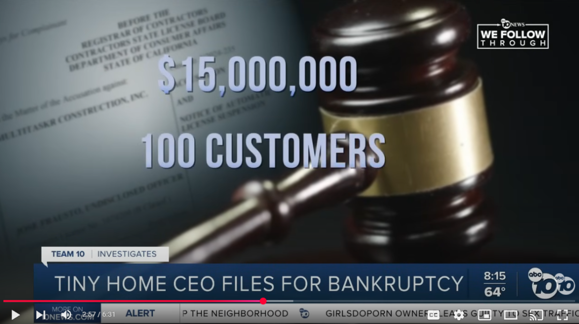 Tiny‑Home CEO Facing Fraud Lawsuit Files for Personal Bankruptcy