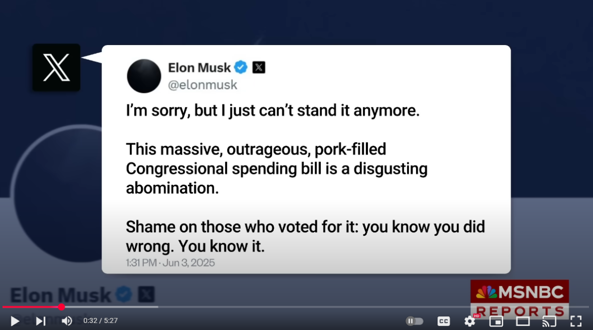 White House Downplays Elon Musk’s Harsh Criticism of Trump’s “Big Beautiful Bill” as Senate Pushback Grows